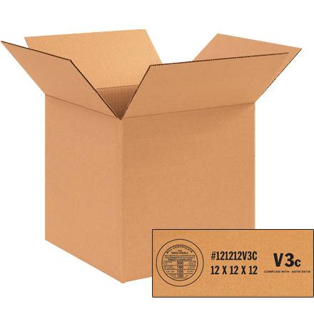 12 x 12 x 12" V3c Weather-Resistant Corrugated Boxes