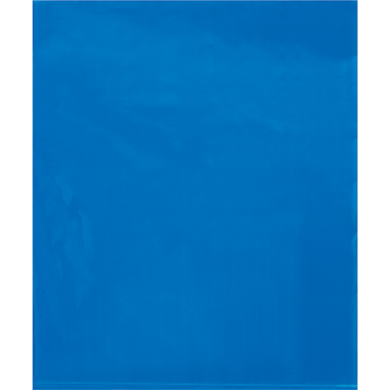 15 x 18" - 2 Mil Blue Flat Poly Bags (100 Pack)