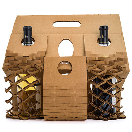 Hexpand 3 Pack Insert for Corrugated Bottle Shipper